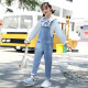 Lei Doll Children's Clothing Girls' Overalls Spring and Autumn Clothing 2023 New Casual Versatile Jeans Children's Long Pants Overalls 140