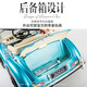 Harleybella (harleybella) Mercedes-Benz baby children electric car four-wheel seat for people and children retro classic car remote control rocking baby toy car retro beige [shock-absorbing soft wheel + leather seat + music Bluetooth + swing + full function]