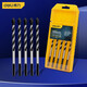 Deli ceramic tile drill bit concrete drilling hole king drill alloy triangle drill 6mm glass cement complete hand electric drill 6MM*5 pieces glass ceramic drill