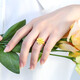 Mengjinyuan Gold Ring Peony Flower Pure Gold Ring as a Birthday Gift for Wife, About 5.4g