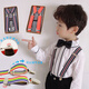 Hui beautiful Korean version of children's suspenders clip baby suspenders spring and autumn boys and girls four-clip suspenders Korean suspenders clip Tibetan blue