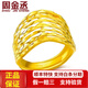 Zhou Jincheng's gold ring for women, pure gold 999 brushed hollow ring, ladies' ring, gold ring for girlfriend and wife, gold weight 6.63g