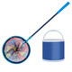 JMISI children's fishing net bag set insect net children's fishing net outdoor telescopic pole dragonfly butterfly copy net + folding live fish bucket