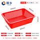 Guxiang thickened (vegetable washing basket) vegetable color plastic basket distribution frame rectangular turnover frame large storage basket red No. 6 basket 456*360*137mm 2 pieces