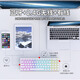 AJAZZ AK692 three-mode wireless mechanical keyboard 69-key Bluetooth customized keyboard base with numeric keys hot-swap mechanical keyboard kit base Black (RGB) three-mode hot-swap-keyboard blue shaft