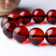 Xuanpa natural amber red beeswax water purification raw stone blood amber bracelet single circle bead men's and women's bracelet certificate 20mm beads 12 pieces about 55 grams