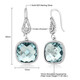 GEM STONE KING 925 silver earrings set with imitation aquamarine earrings 11 carat colored gemstone earrings jewelry as a Chinese Valentine's Day gift for your girlfriend