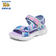 Skechers Skechers Children's Sandals Summer Girls Flashing Casual Shoes Sweet Lighting Fashion Princess Shoes 303103L Light Blue/Multi Color/LBMT 35