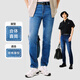 NetEase carefully selects 25 new products, Shu stretch master men's jeans, plus velvet, straight, skin-friendly, breathable, non-stuffy, wear-resistant, basic and versatile, C style - light and retro style - denim light blue 30 (M)