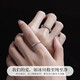 Mengqianxi 999 sterling silver couple ring, a pair of men's and women's ring rings, long-distance relationship, Valentine's Day birthday gift for girlfriend, glacier couple ring (closed), please leave a message for the size