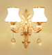Film and television wall lamp LED European style bedroom bedside lamp living room background decorative wall lamp atmospheric KTV hotel crystal wall lamp X718 double head