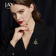 Jay New Christmas Tree Brooch Women's Christmas Pin Coat Accessories Gift for Girlfriend Gold