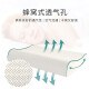 Bejirog latex pillow ergonomically imported from Thailand, pressure-relieving natural latex massage cervical vertebra pillow wavy style 40*60cm