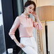 
Troman satin shirt women's long sleeve temperament and fashionable design sense niche spring wear 2022 fashion professional women's clothing elegant commuter OL casual women's shirt KY673 pink