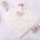 Qi Le Rongrong baby blanket newborn autumn and winter thickened blanket male and female baby anti-jump swaddle newborn supplies warm plus blanket pure cotton delivery room wrap outing small quilt khaki 100*100cm