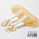 CocoME (COCOME) baby PPSU fork spoon set, baby bends complementary food spoon, learn to eat and train to eat children's tableware, fork spoon set