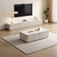 Quanyou Home Modern Simple Coffee Table Living Room Home Storage Storage Cabinet Tempered Glass Countertop Table