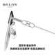 BOLON暴龙近视眼镜框新品杨紫同款复古猫眼金属光学镜可配近视女BH7029 B15-银色/半光哑黑 单镜框
