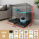 Jiayi Cat cage household indoor foldable double-layer three-layer four-layer with toilet integrated large space free flagship model [Selected + Cat litter box + Cat litter shovel] Small single-layer [50*30*40] Naked cage only cage
