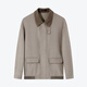 Veste à revers masculin à sept marques hiver laine décontractée laine à double face veste épaisse [en velours côtelé] 125JD70140 kaki 4xl (200)