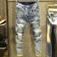 Zhidou Dou Light Color Nine-Point Jeans Slim Elastic Peal Feet Pants de estilo Coreano Mendigo de moda Mendigo Reped Fino 9767 29