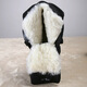 Songjing Winter Imitation Schaffell Fell integrierte kalte Stiefel Herrenschnee Stiefel Nordost-Baumwollschuhe wasserdichte Nicht-Rutschwärme verdickte High-Top-Stiefel 9196 Schwarze Sportschuhe Größe 36