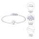 Mengjinyuan platinum bracelet PT950 four-leaf clover platinum bracelet PT950 women's AB chain gift for girlfriend 19cm - weight about 1.96g