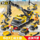 Huabiao Toys (HUABIAOTOYS) Children's Building Block Toy Assembling Toy Boy Gift Wind Engineering Truck Excavator Truck 6-in-1