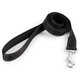 Duoqu reflective silk single flat belt dog leash, dog walking rope, dog leash, pet leash, dog leash, black 2.5*120cm