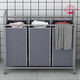 Junmo Classified dirty laundry basket laundry room clothes bucket mobile wheel storage basket laundry basket large fabric toys and clothes collection silver gray - length 30 width 40.5 height 841 baskets