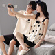 
From the heart pure cotton couple pajamas for women in summer short-sleeved home clothes for men in summer Korean style casual home clothes set O 9903 M women [high 150-160 weight 80-100 Jin [Jin equals 0.5 kg]]