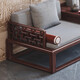 Nanzhu New Chinese Solid Wood Sofa Black Gold Wood Winter and Summer Large Apartment Villa Sofa Combination 825#