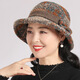 BuyYii 中老年帽子女洋气秋冬款盆帽妈妈帽毛呢帽老人帽保暖防寒渔夫帽 LRM-11桔色 M(56-58cm)