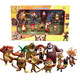 
Big Bear Two Bald Strong Doll Animal Doll Static Model Children's Simulation Toy Set 826 Set
