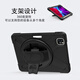 Jiuyu gilt für 2024/22 neues iPad Pro11/Air4/5 Silicon Cover iPad10.2 Zoll Tablette Handrest Leder-Hülle Schutzschutz/Schale [Schwarz] Schutzhülle + Klammer + Handunterstützung + Gurt 25 iPad Air 13-Zoll M3 Tablet A3271