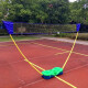 BOSENTE Badminton Net Frame Portable Simple Badminton Net Frame Outdoor Outdoor Removable Folding Badminton Net Frame Yellow Cover Blue Bottom [With ball and racket]