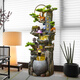 
Botianxuan large-scale floor-standing rockery flowing water fountain ornaments for living room, wealth, feng shui wheel humidifier, high mountain circulation waterscape decoration 9934 medium size 53*38*133.6cm