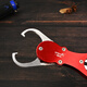 Zhenyou (Grsaed) fish control device with scale to control large objects multi-functional aluminum alloy fish collector clamp fish catch fish control pliers with missed rope Red