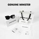 Lunettes de soleil authentiques pour hommes et femmes, grand visage, visage rond, mince, cadeaux de la Saint-Valentin, mari et petite amie GM-Adam (objectifs noirs et gris)