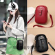 Kangaroo 2024 Neues modisches weiches Leder-Frauentasche Mobiltelefon Tasche Mini kleine Tasche Mode große Kapazität Single-Shoulder-Crossbody-Tasche [9922] Schwarz