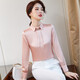
Troman satin shirt women's long sleeve temperament and fashionable design sense niche spring wear 2022 fashion professional women's clothing elegant commuter OL casual women's shirt KY673 pink