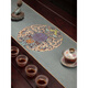 Dream Weaving Cloud Table Flag Fabric High Quality Light Luxury Chinese Style Tea Table Cloth Household Chinese Table Cloth Long Tea Table Cover Cloth Towel Bed Langya Table Flag Light Gold 33*220cm