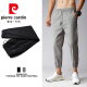 Pier Cardin Pantalones recortados Spring y Verano 99 Pantalones de cuero Pantalones casuales de cuero Menores de moda y versátil 8 algodón y línea Pantalones de color gris de punto pequeño delgados M M APECTIBLES DE 100 A 119 JIN [JIN EQUIENTA 0.5 kg]