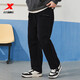 XPEP (XEPEP) Pantalon de sport tissé pour hommes 2024 Hiver Nouveau travail de poche extérieur pantalon sportif en vrac en plein air, noir 3xl