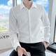 Mr. Guan Frühlings- und Herbst-Herren-Gelegenheits-Langarm-Hemd Solid Color einfache Eisenfreie und gut gemischtes inneres Hemd Trendy Herbst- und Winterbasis-Hemd HF687 Black XL