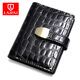 LAI Patrón de cocodrilo Crocodile Bag Card Bag Men and Women Multi-tarjetas Banco Banco Boba Tarjeta de presentación Tarjeta de tarjetas Tarjetas Tarjetas de conductor Licencia de conducir Caso de cuero Negro