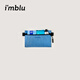 Imblu Reise-Aufbewahrungstasche, ultraleicht, wasserdicht, Reisepass-Aufbewahrungstasche, leicht und tragbar, für Kleinigkeiten, zum Organisieren von Dokumenten, Dokumenten, Reißverschlusstasche, groß, regeneriertes Nylon, Jeansblau