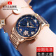 Longaina Swiss Offizielle Website Watch Watch Mechanical Watch wasserdichtes Leuchttemperament 2024 Neue leichte Luxus -Watch Belt L6169 Full Star + Zertifikat