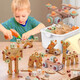 Mengduofu 2-jähriger Jungen Spielzeug Kinder Geburtstagsgeschenk Mädchen zerlegt und versammelte DIY-Schraube Elektrobohrer Reparaturwerkzeug Kindergärten 3