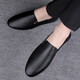 CLOHOO leather shoes men's spring and summer business casual shoes men's comfortable beanie shoes formal soft sole driving one-on-one men's shoes black 40 leather shoe size